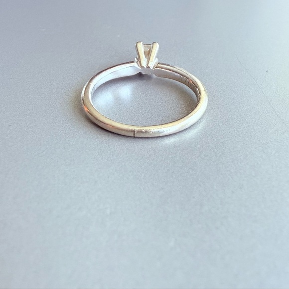 Natural Diamond 1/4 Carat 14k White Gold Classic Princess Cut Contempora… - Picture 8 of 10